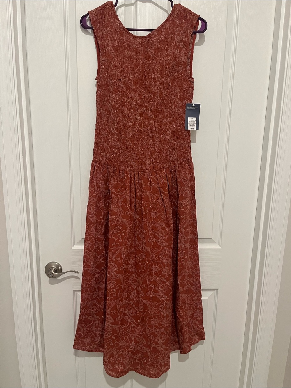 Universal Thread Rust Floral Sleeveless Midi Dress